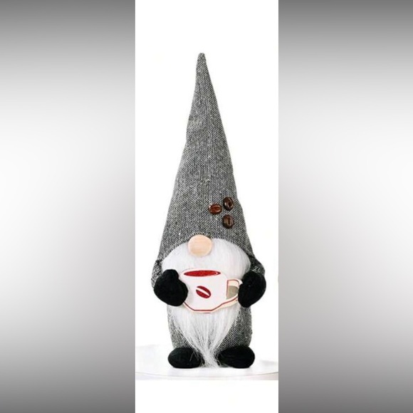 NWT Adorable Adjustable Hat- Gray Coffee ☕️ Gnome Decoration - Picture 6 of 14